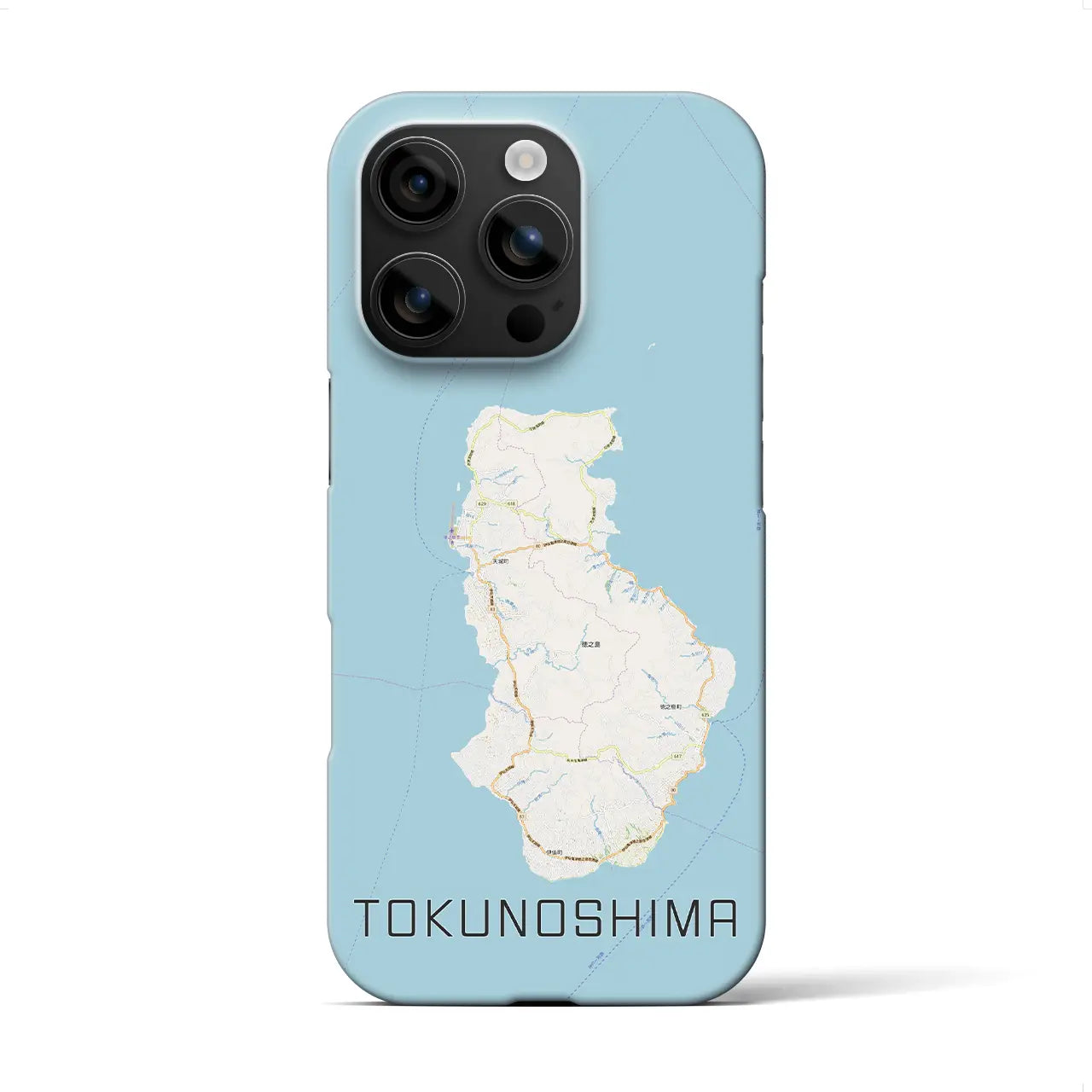 【徳之島（鹿児島県）】地図柄iPhoneケース（バックカバータイプ）