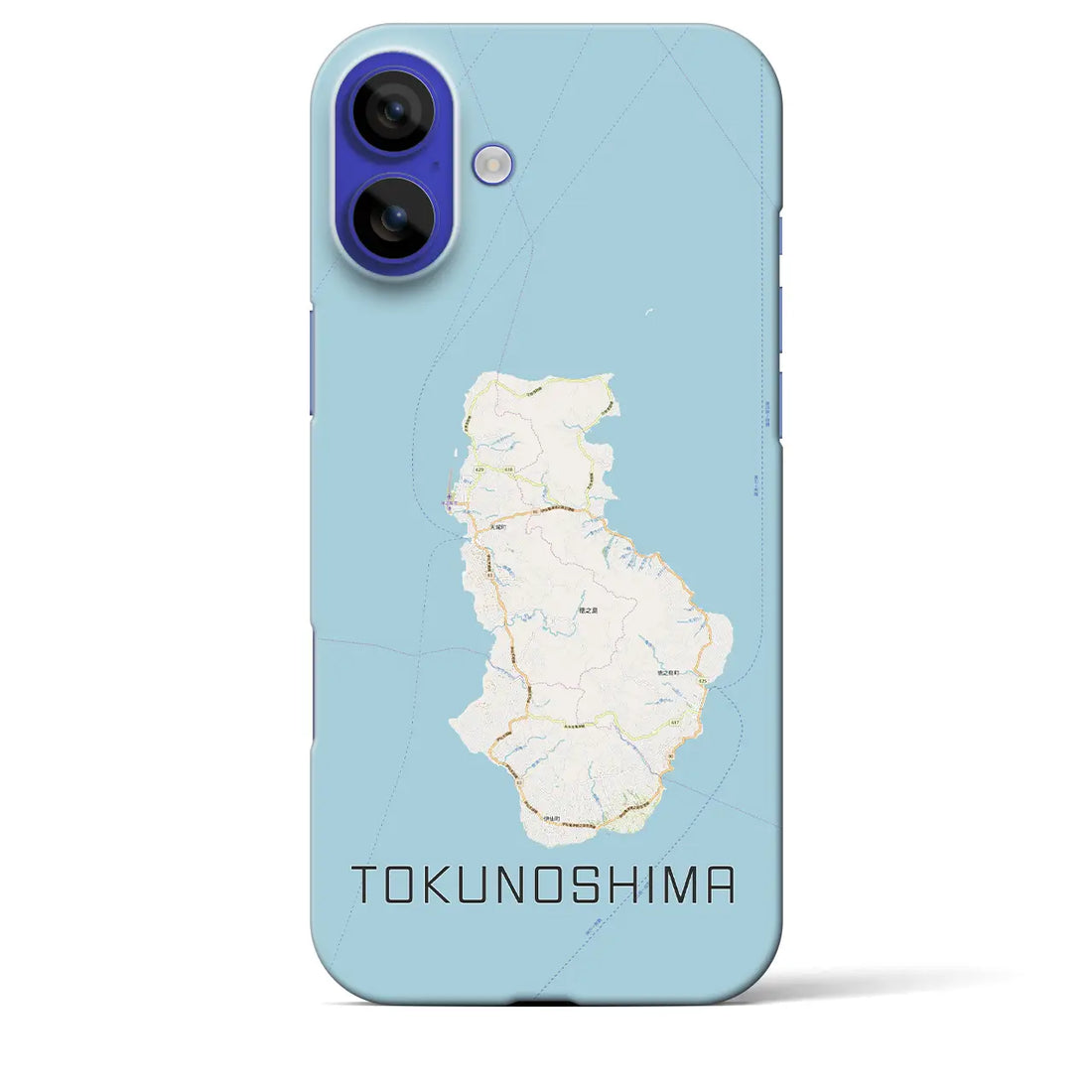 【徳之島(鹿児島県)】地図柄iPhoneケース(バックカバータイプ)ナチュラル・iPhone 16 Pro Max 用