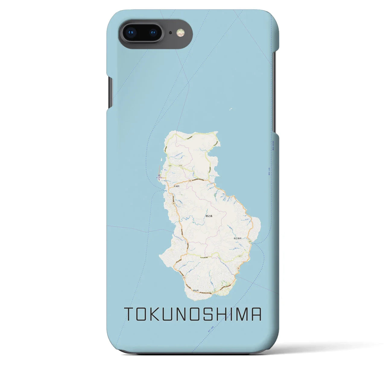 【徳之島（鹿児島県）】地図柄iPhoneケース（バックカバータイプ）