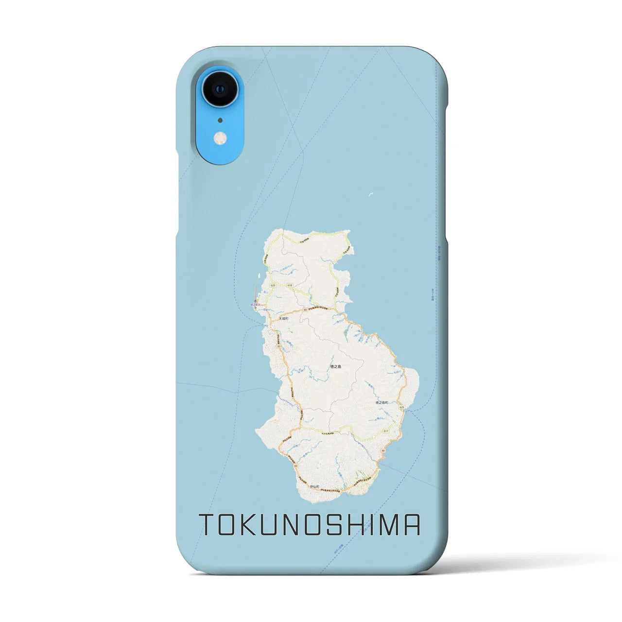 【徳之島（鹿児島県）】地図柄iPhoneケース（バックカバータイプ）