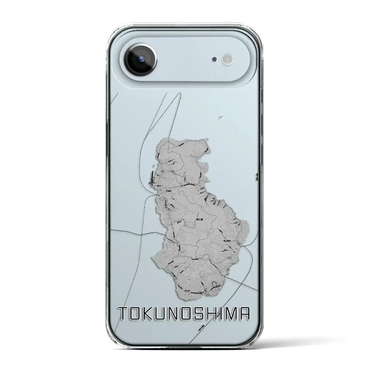 【徳之島（鹿児島県）】地図柄iPhoneケース（クリアタイプ）