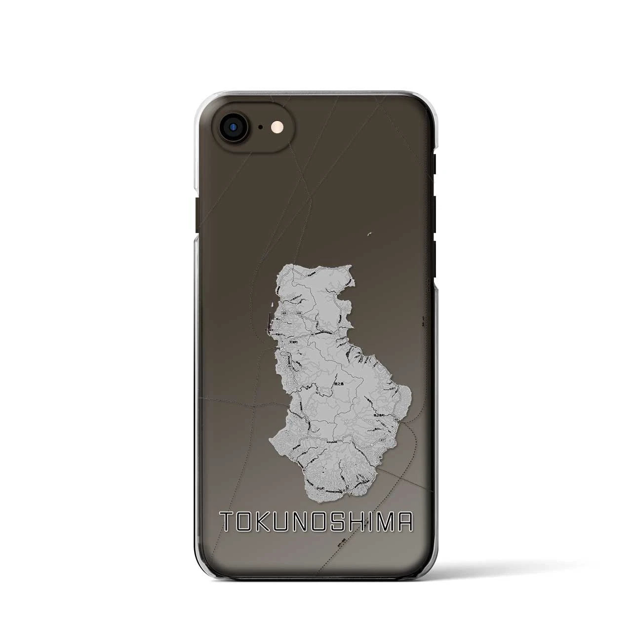 【徳之島（鹿児島県）】地図柄iPhoneケース（クリアタイプ）