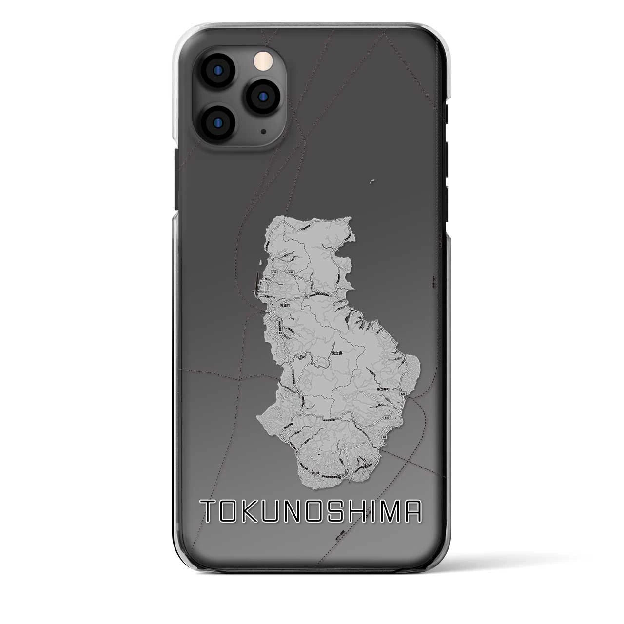 【徳之島（鹿児島県）】地図柄iPhoneケース（クリアタイプ）