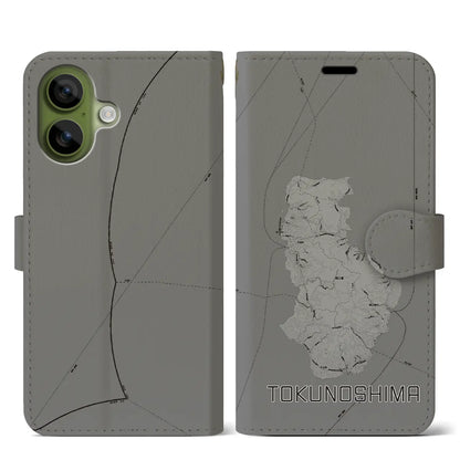 【徳之島（鹿児島県）】地図柄iPhoneケース（手帳タイプ）