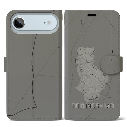 【徳之島（鹿児島県）】地図柄iPhoneケース（手帳タイプ）