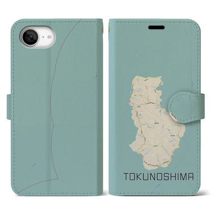 【徳之島（鹿児島県）】地図柄iPhoneケース（手帳タイプ）