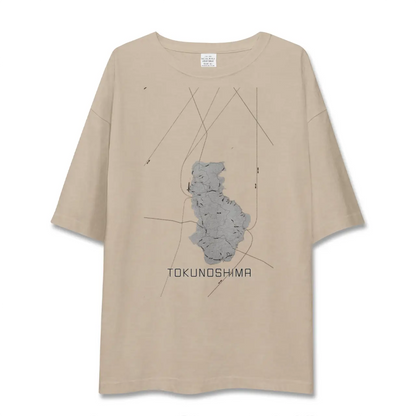 【徳之島（鹿児島県）】地図柄ビッグシルエットTシャツ