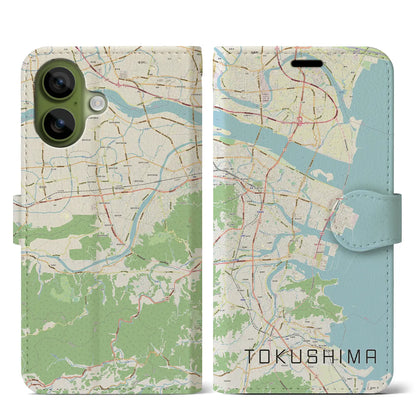 【徳島（徳島県）】地図柄iPhoneケース（手帳タイプ）