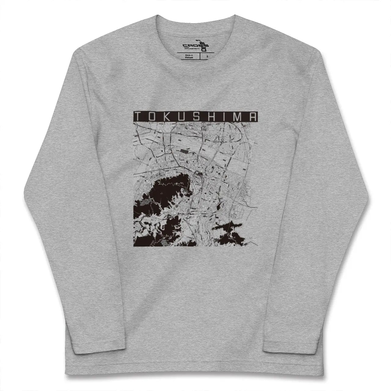 【徳島（徳島県）】地図柄ロングスリーブTシャツ
