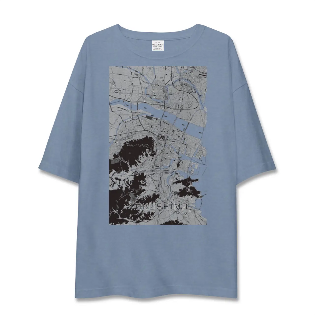 【徳島（徳島県）】地図柄ビッグシルエットTシャツ