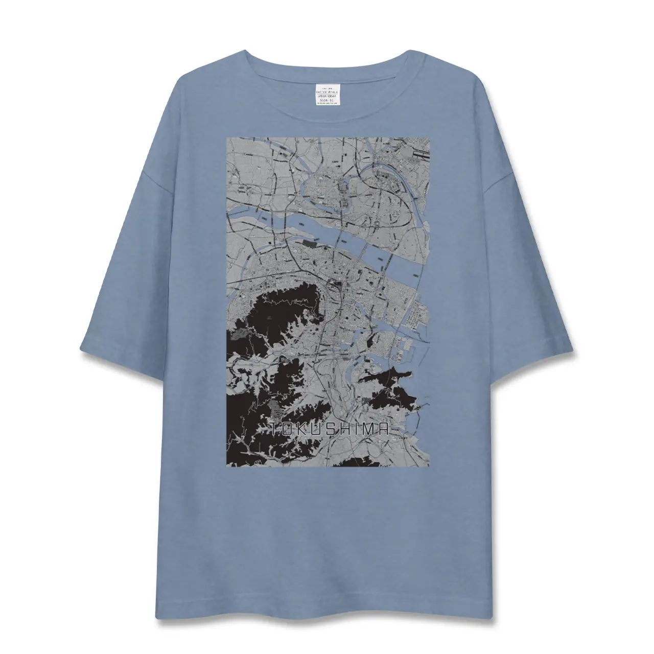 【徳島（徳島県）】地図柄ビッグシルエットTシャツ
