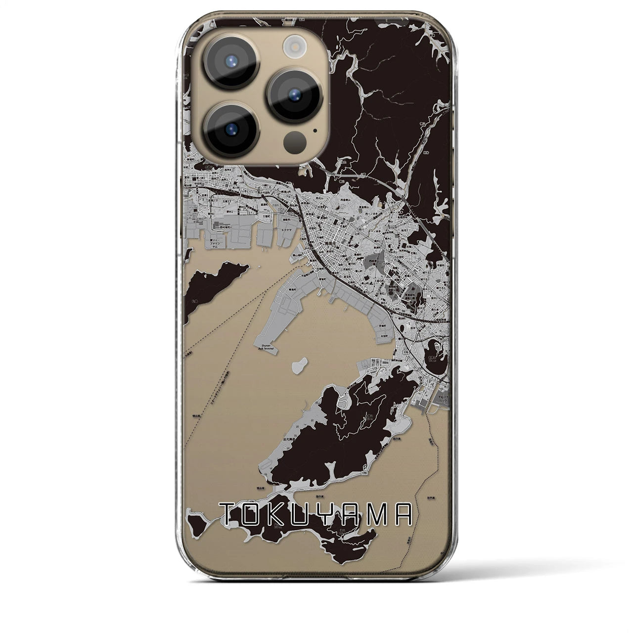 【徳山（山口県）】地図柄iPhoneケース（クリアタイプ）