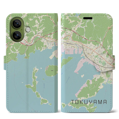 【徳山（山口県）】地図柄iPhoneケース（手帳タイプ）