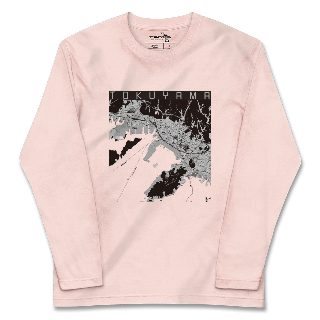【徳山（山口県）】地図柄ロングスリーブTシャツ