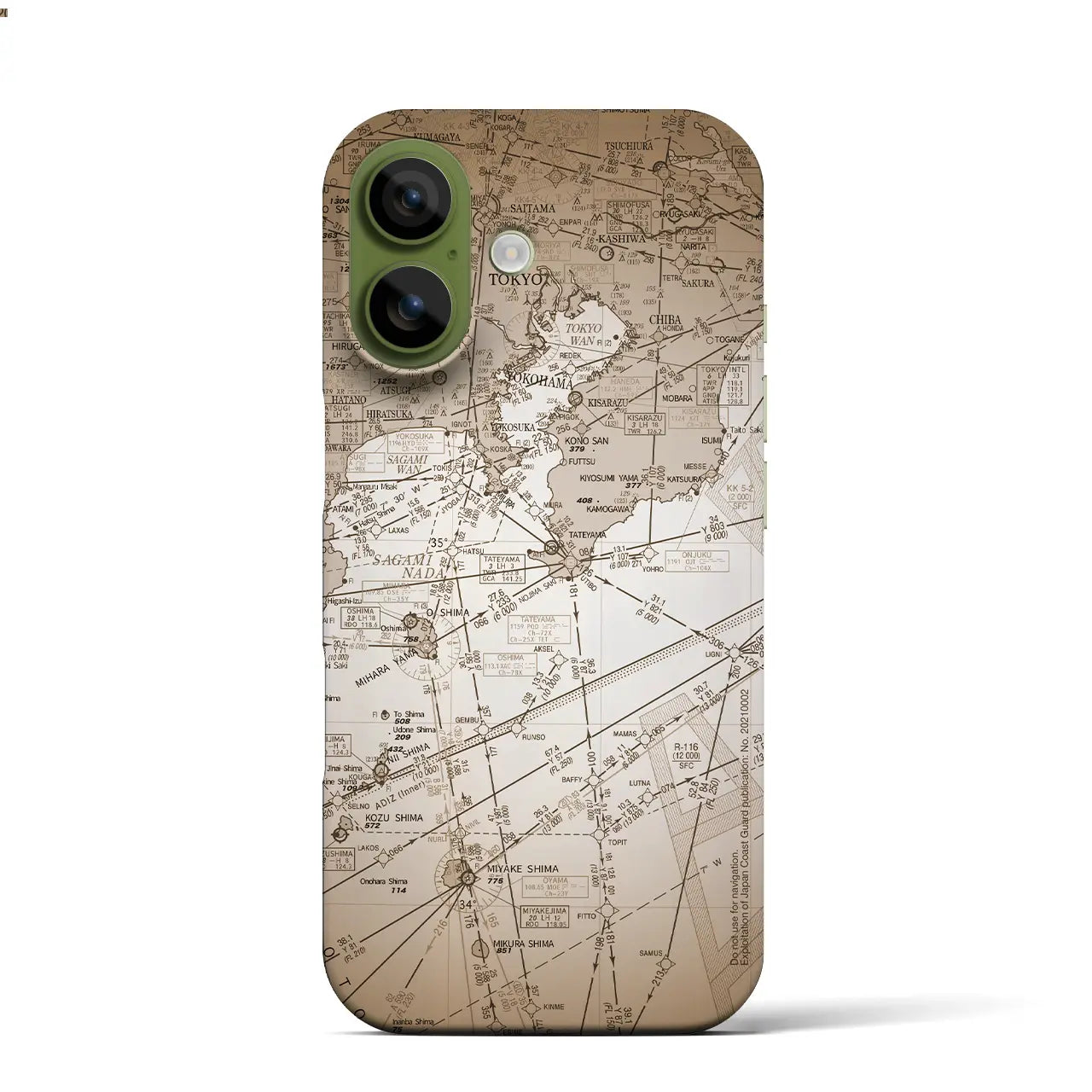 【東京航空図（東京都）】航空図iPhoneケース（バックカバータイプ）