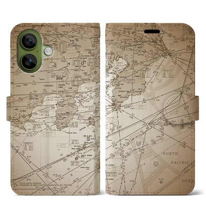 【東京航空図（東京都）】航空図iPhoneケース（手帳タイプ）