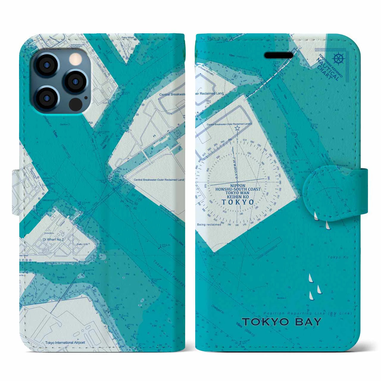 【東京港（東京都）】海図iPhoneケース（手帳タイプ）