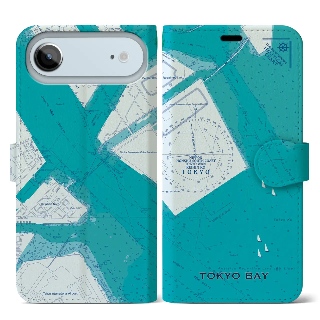 【東京港（東京都）】海図iPhoneケース（手帳タイプ）