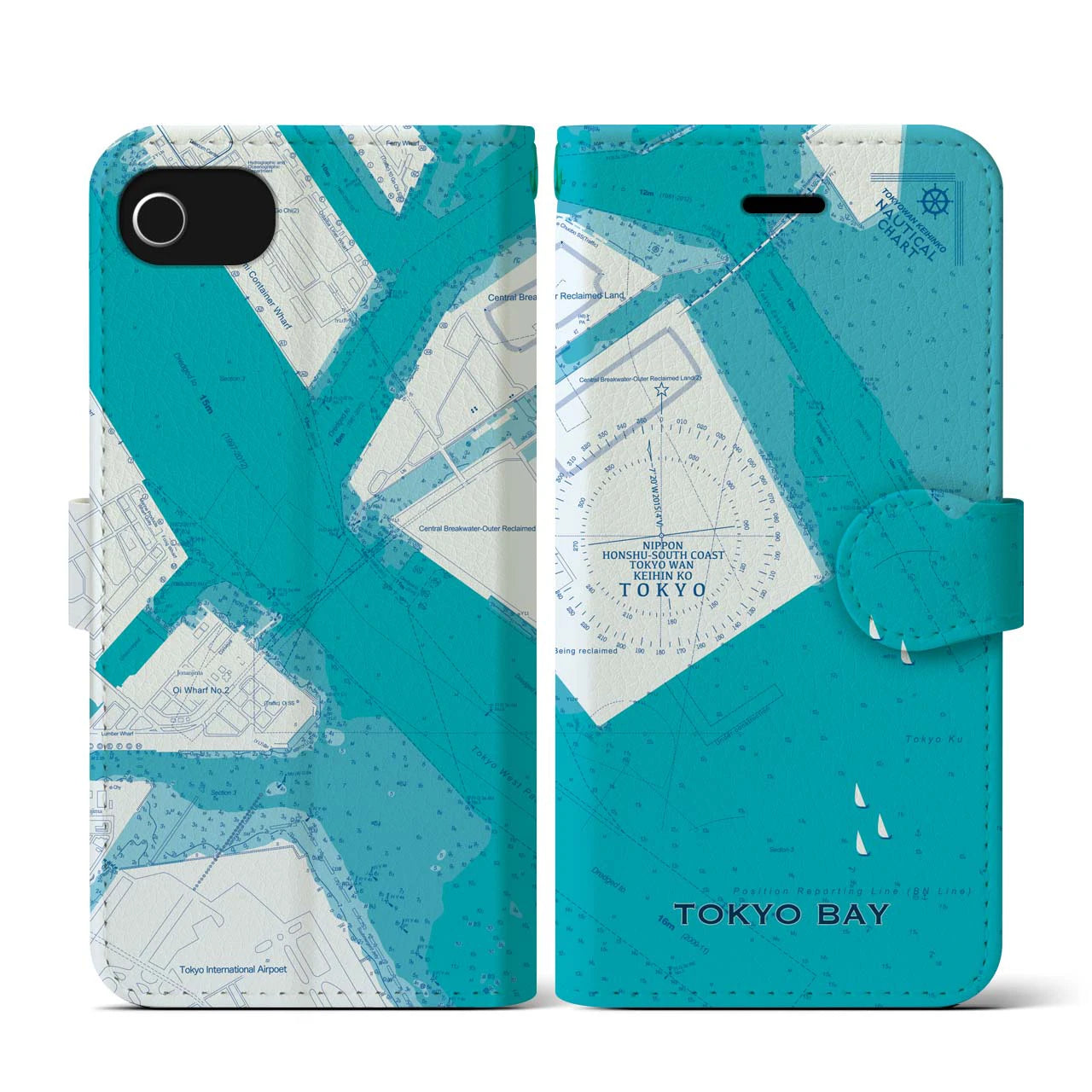 【東京港（東京都）】海図iPhoneケース（手帳タイプ）