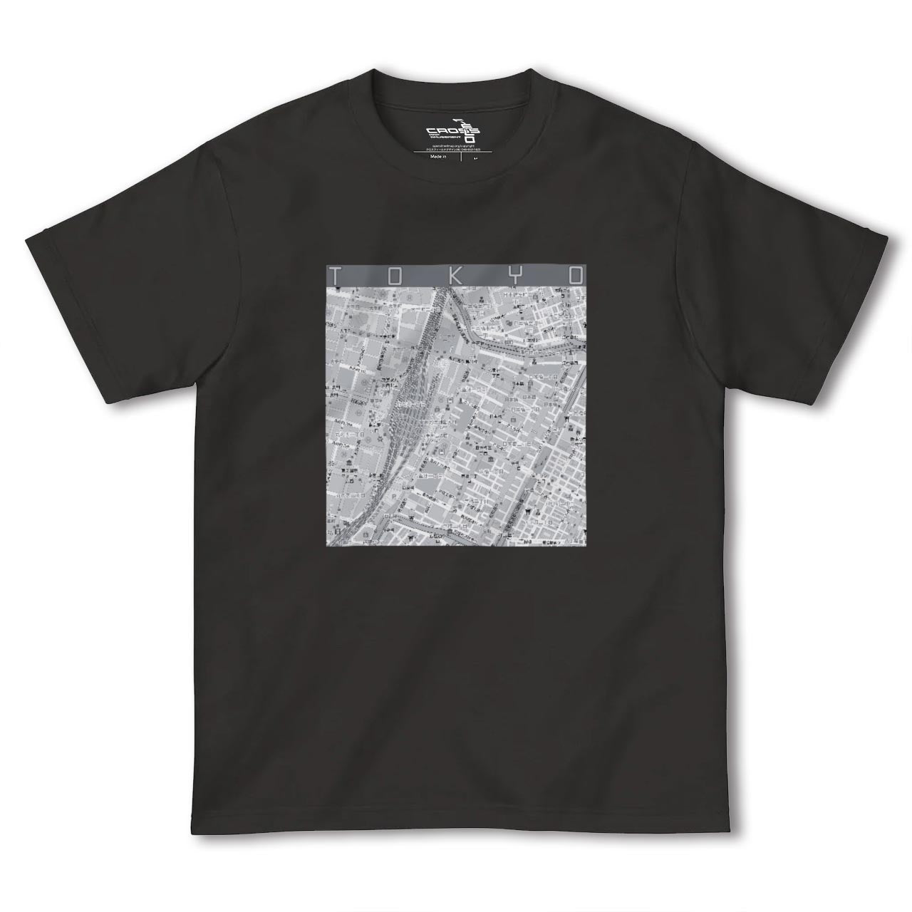 【東京カラー】地図柄ヘビーウェイトTシャツ