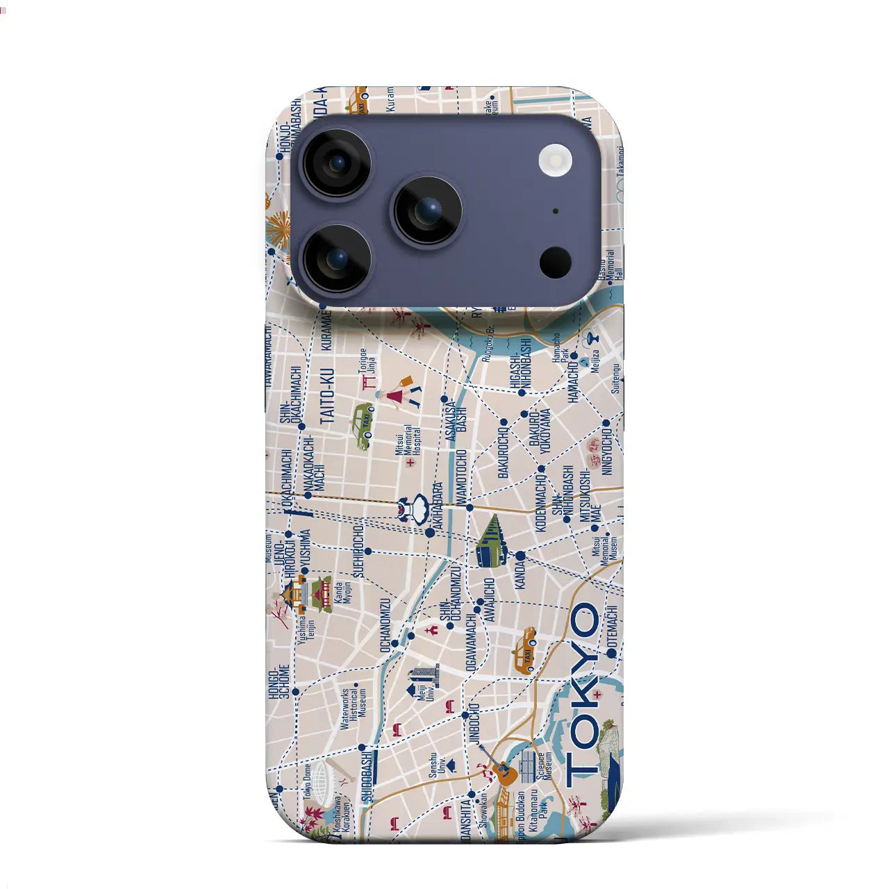 【東京都心東部】イラストマップiPhoneケース（バックカバータイプ）