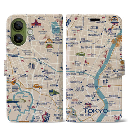 【東京都心東部】イラストマップiPhoneケース（手帳タイプ）