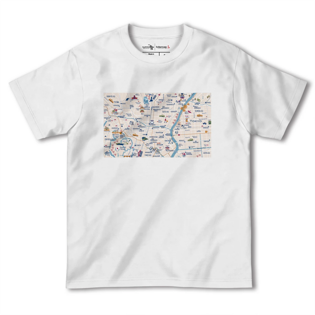 【東京都心東部（東京都）】イラストマップTシャツ