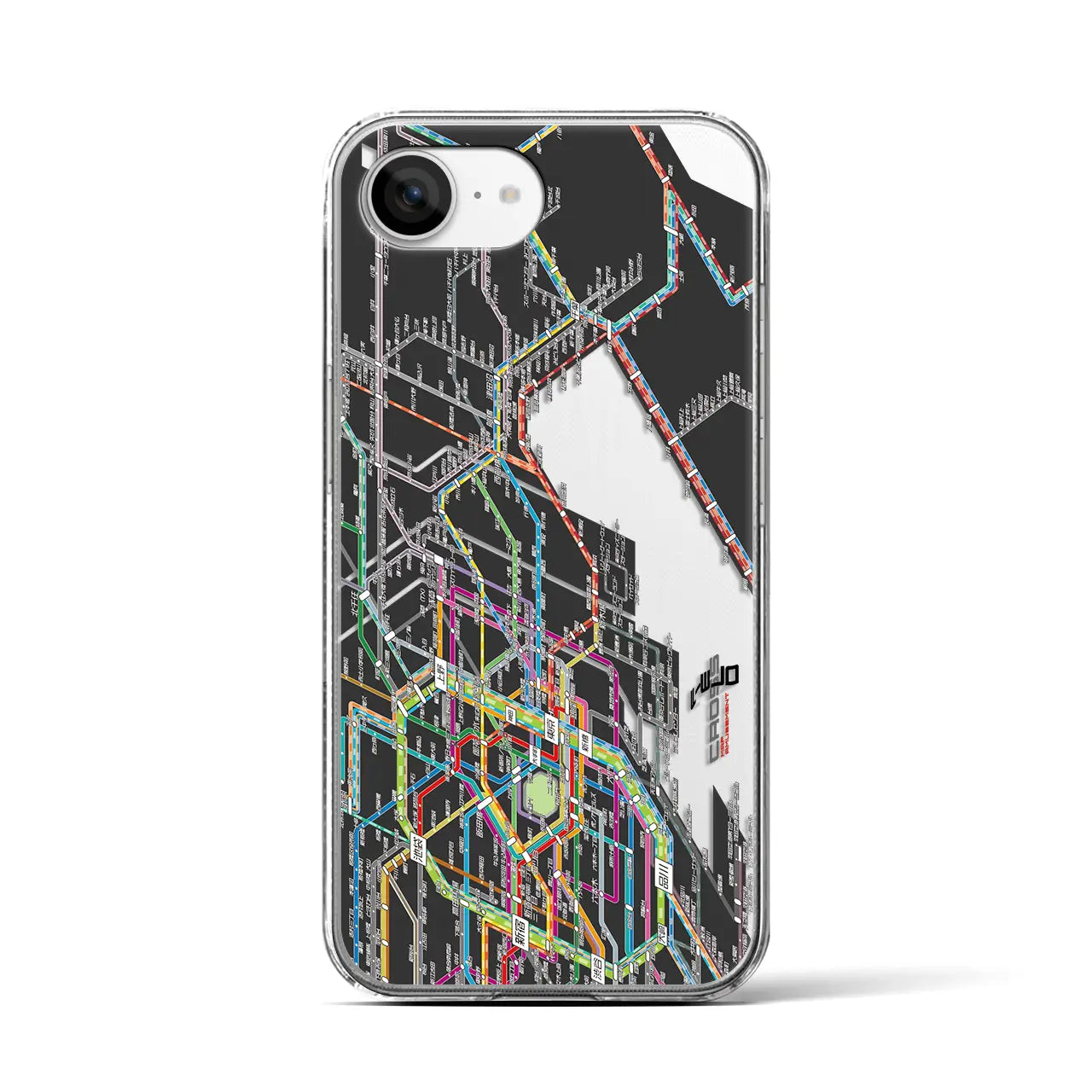 【東京東部路線図（東京都）】路線図iPhoneケース（クリアタイプ）