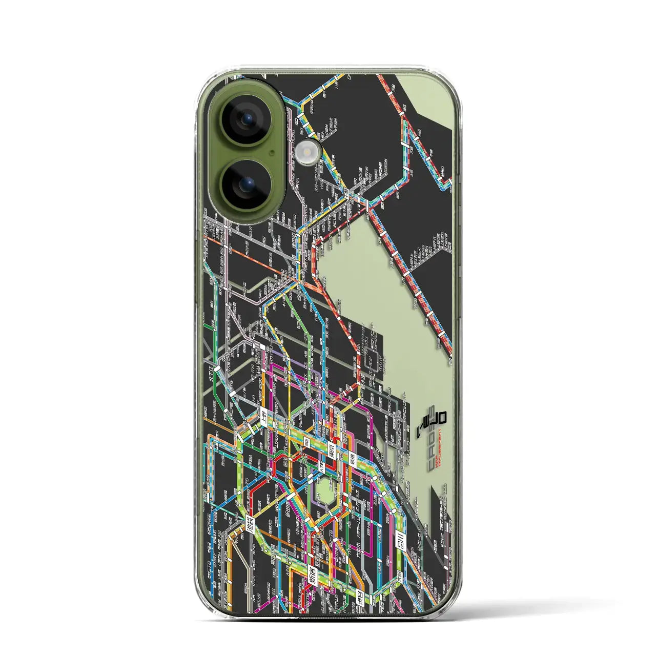 【東京東部路線図（東京都）】路線図iPhoneケース（クリアタイプ）