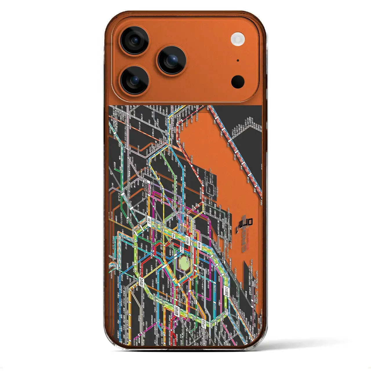 【東京東部路線図（東京都）】路線図iPhoneケース（クリアタイプ）