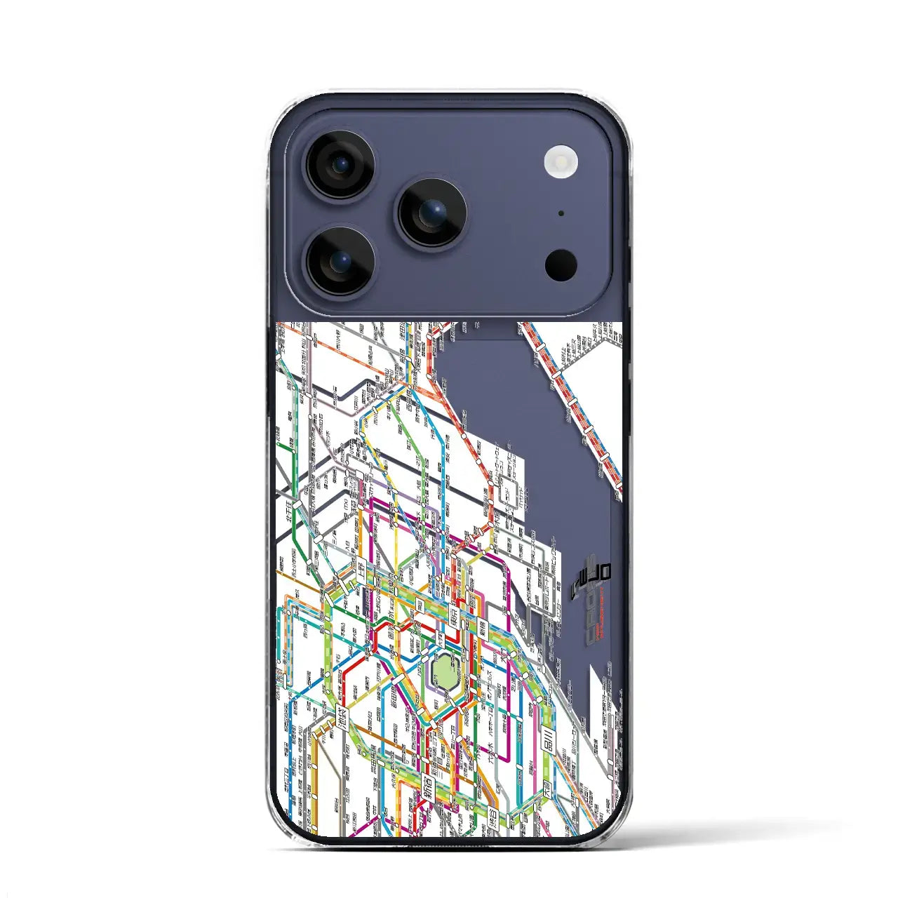【東京東部路線図（東京都）】路線図iPhoneケース（クリアタイプ）