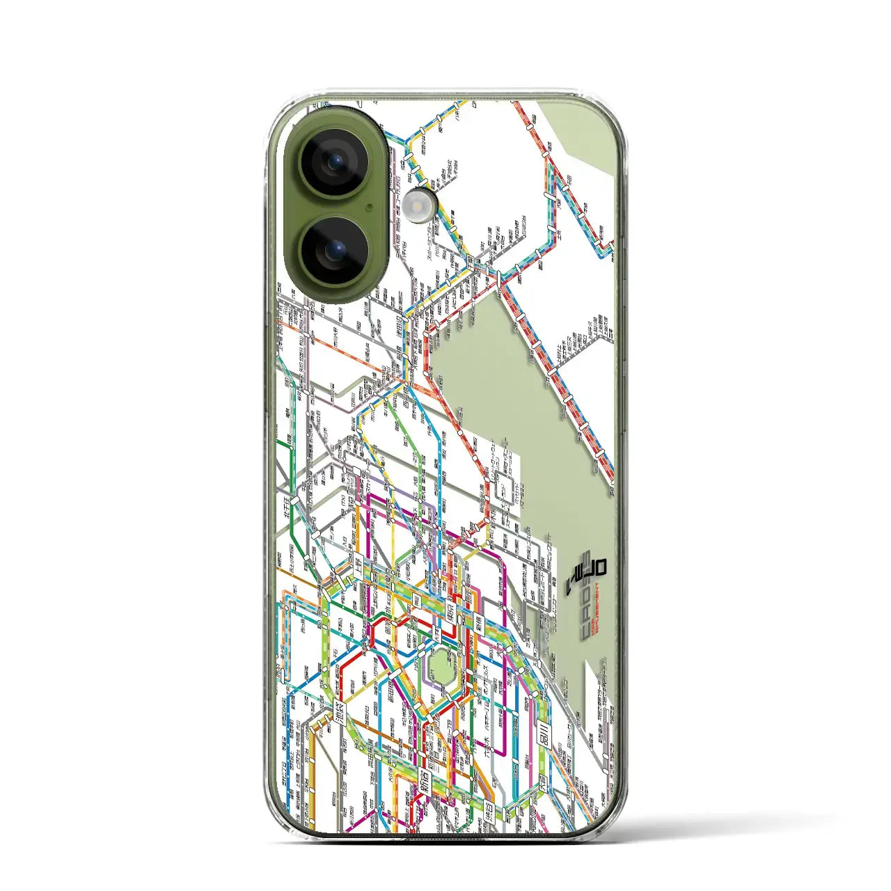 【東京東部路線図（東京都）】路線図iPhoneケース（クリアタイプ）