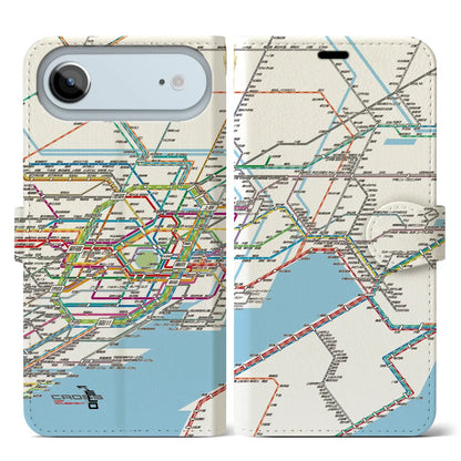【東京東部路線図（東京都）】路線図iPhoneケース（手帳タイプ）