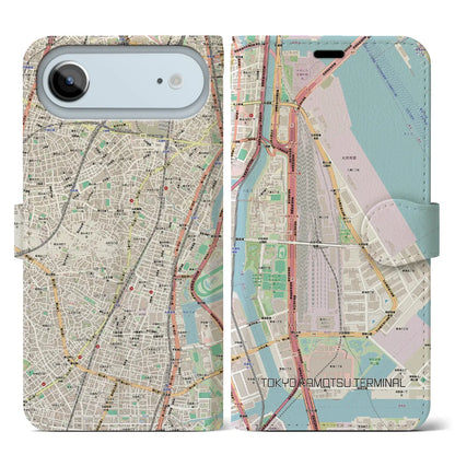 【東京貨物ターミナル（東京都）】地図柄iPhoneケース（手帳タイプ）