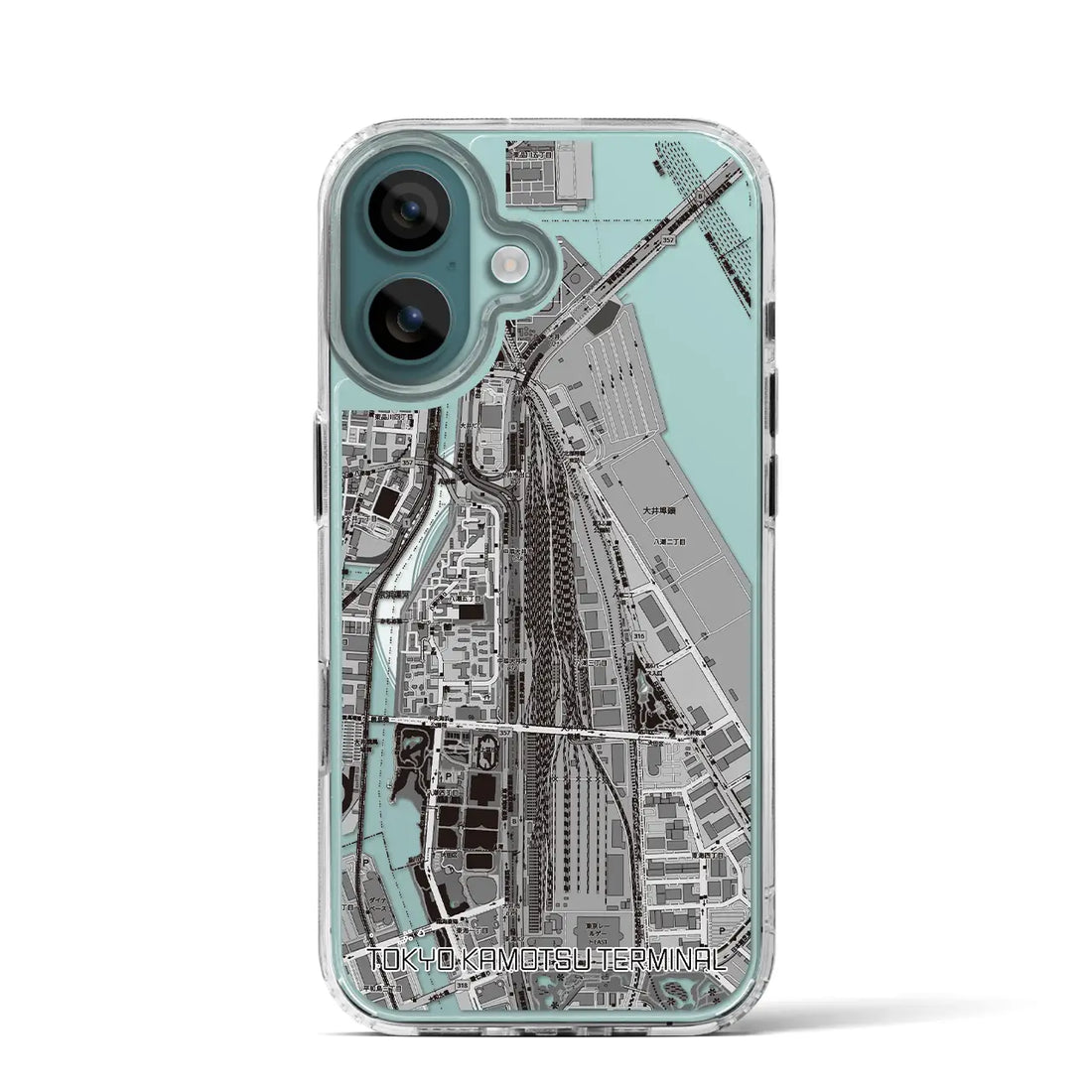 【東京貨物ターミナル（東京都）】地図柄iPhoneケース（MagSafeタイプ）モノトーン・iPhone 16 Pro 用