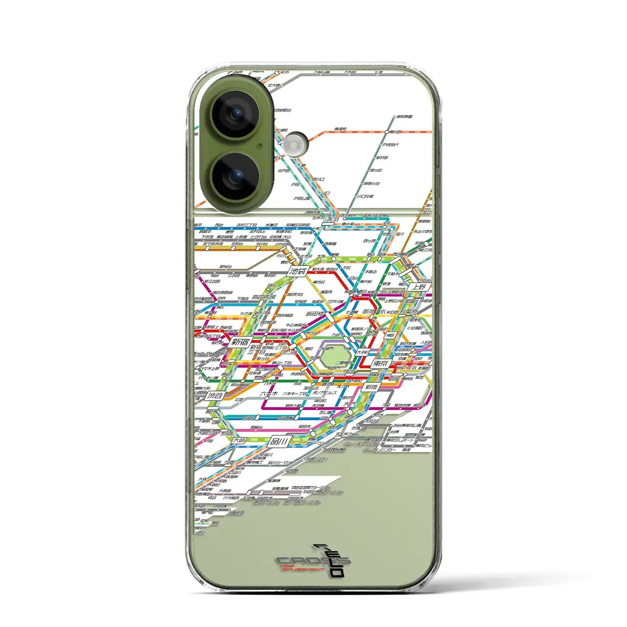 【東京路線図（東京都）】路線図iPhoneケース（クリアタイプ）