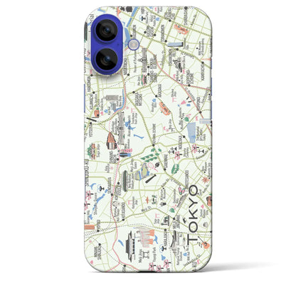 【東京都心西部（イラスト）】イラストマップiPhoneケース（バックカバータイプ）ダーク・iPhone 16 Pro Max 用