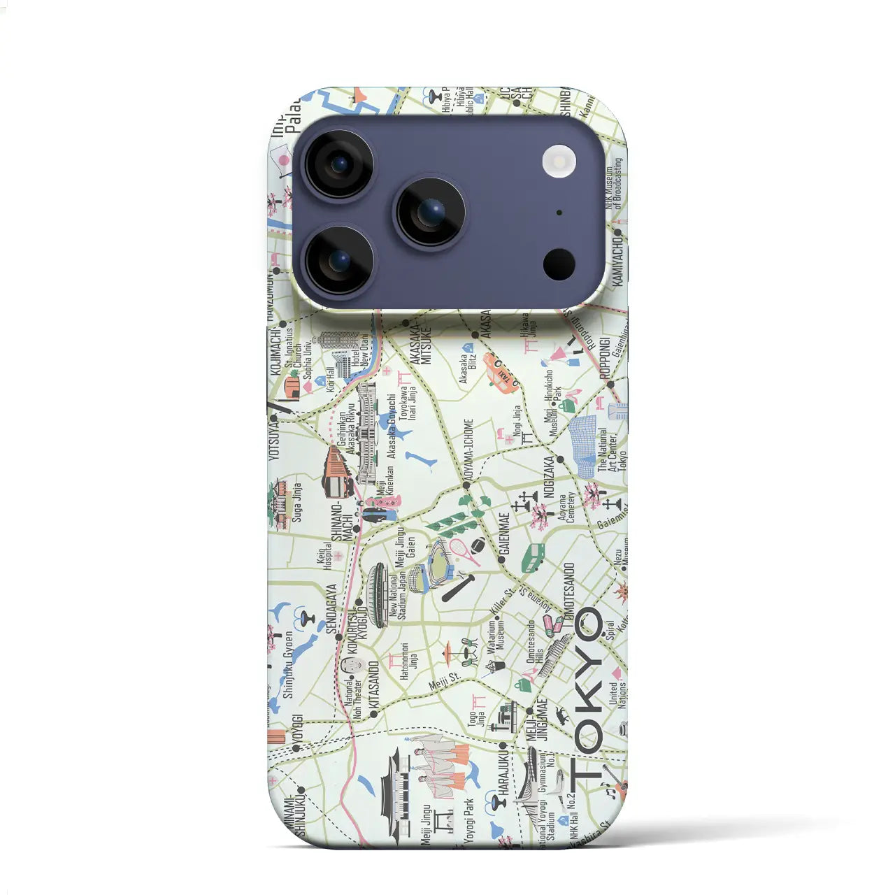 【東京都心西部】イラストマップiPhoneケース（バックカバータイプ）