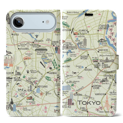 【東京都心西部】イラストマップiPhoneケース（手帳タイプ）