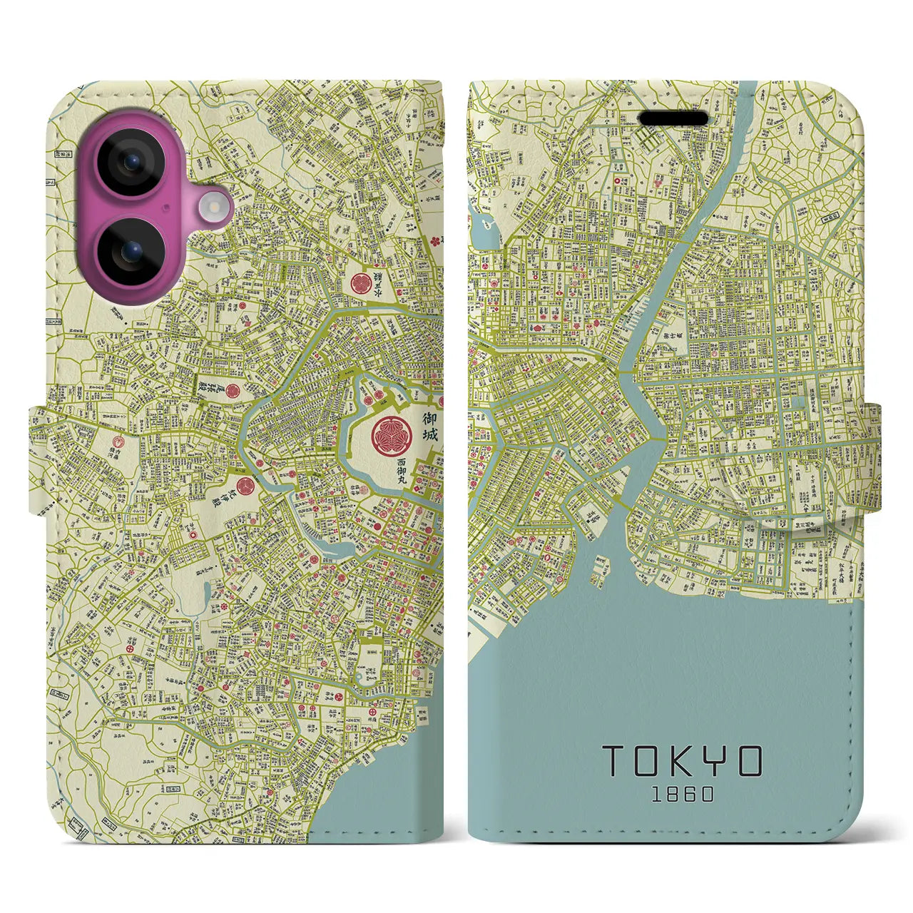 【東京（東京都）】万延江戸図iPhoneケース（手帳タイプ）