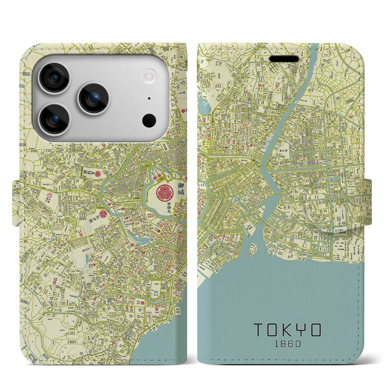 【東京（東京都）】万延江戸図iPhoneケース（手帳タイプ）