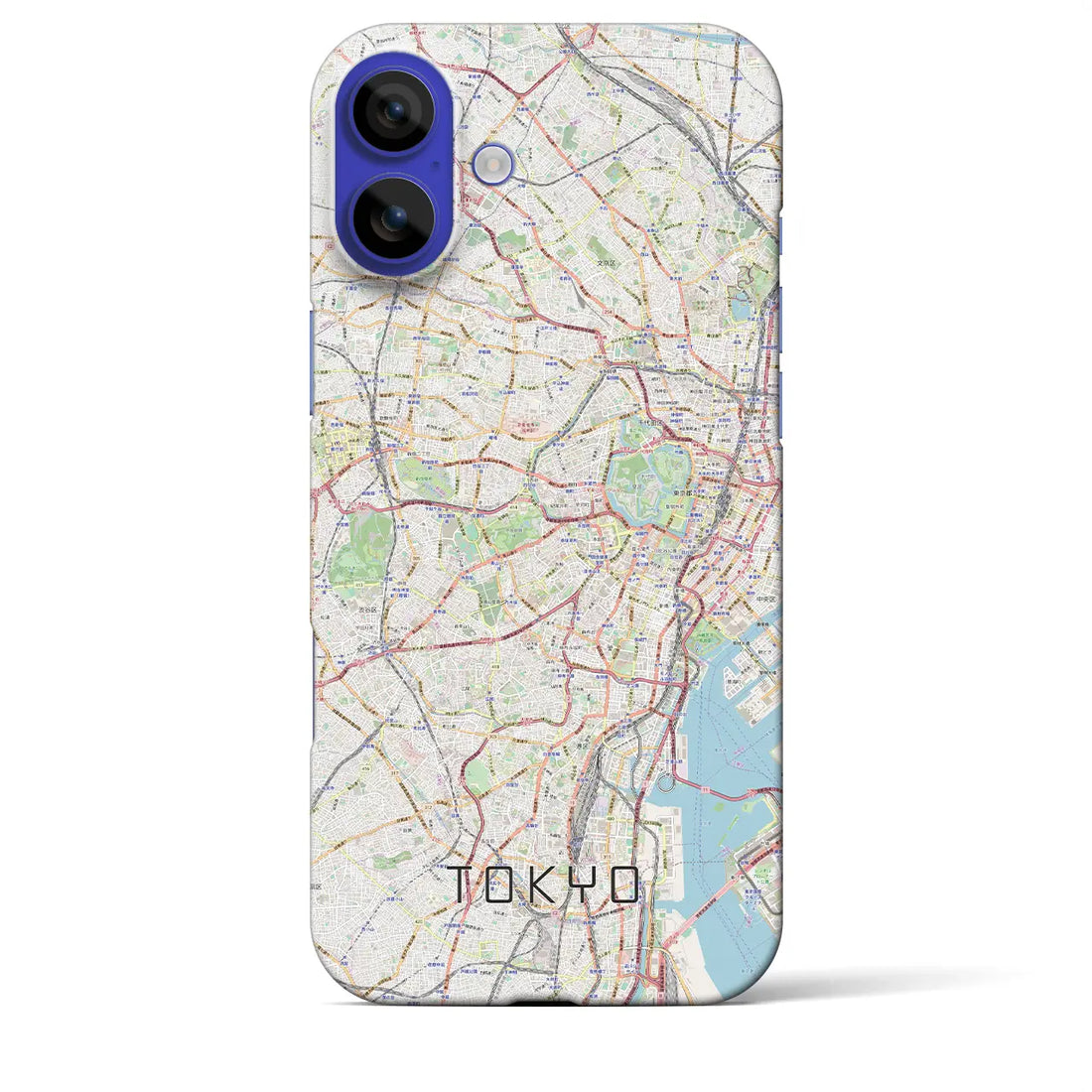 【東京2(東京都)】地図柄iPhoneケース(バックカバータイプ)ナチュラル・iPhone 16 Pro Max 用