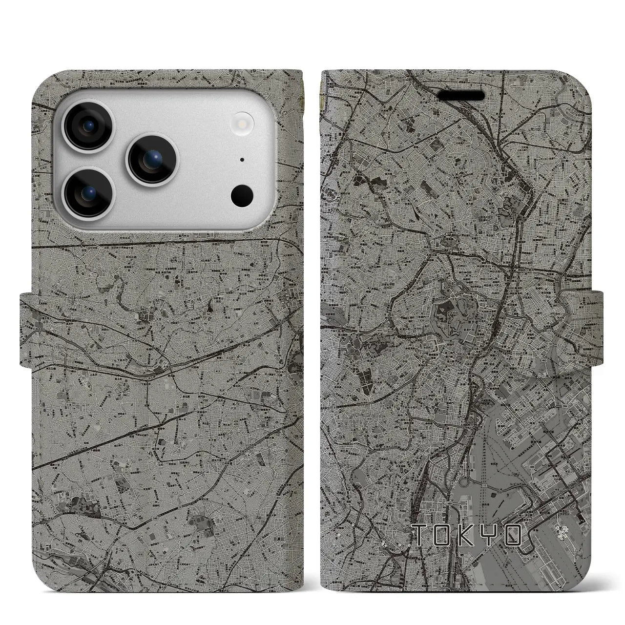 【東京2（東京都）】地図柄iPhoneケース（手帳タイプ）