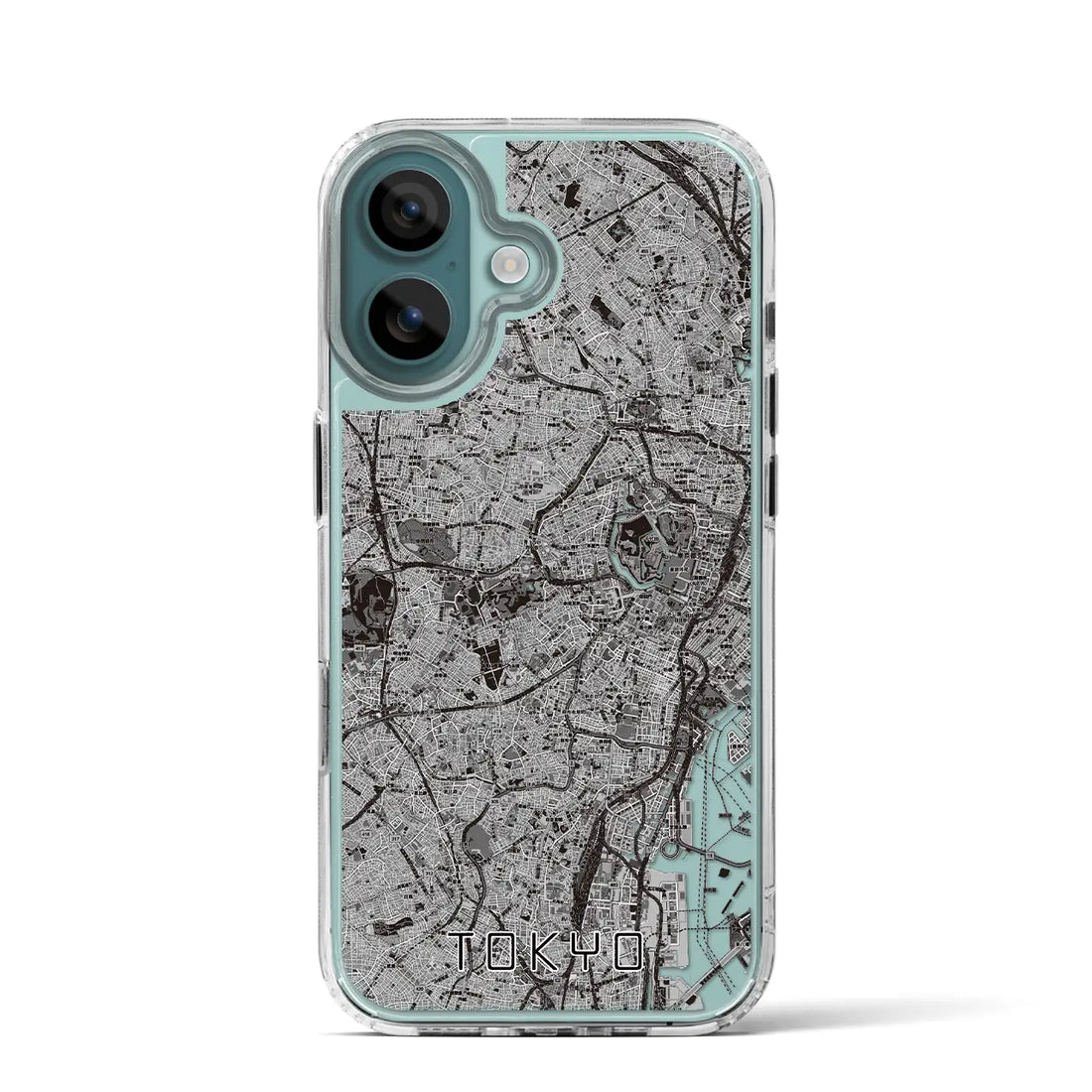 【東京2（東京都）】地図柄iPhoneケース（MagSafeタイプ）モノトーン・iPhone 16 Pro 用