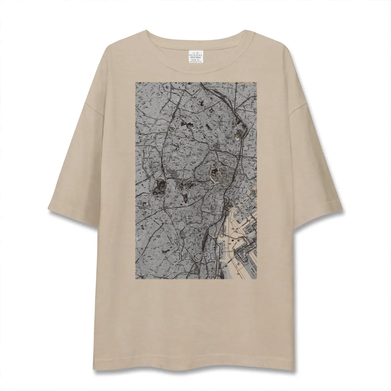 【東京2（東京都）】地図柄ビッグシルエットTシャツ