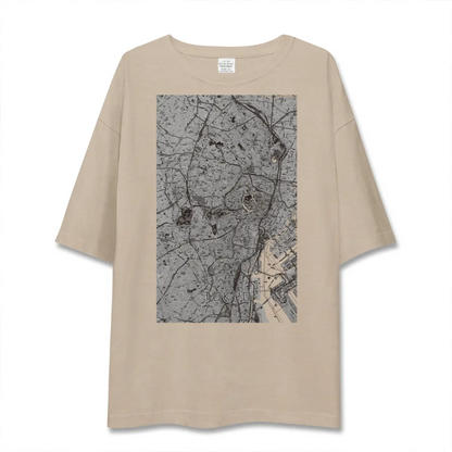 【東京2（東京都）】地図柄ビッグシルエットTシャツ