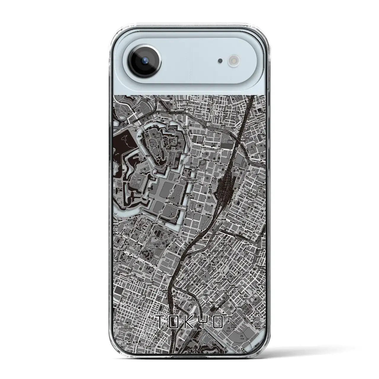 【東京（東京都）】地図柄iPhoneケース（クリアタイプ）モノトーン・iPhone 17 Pro Max 用