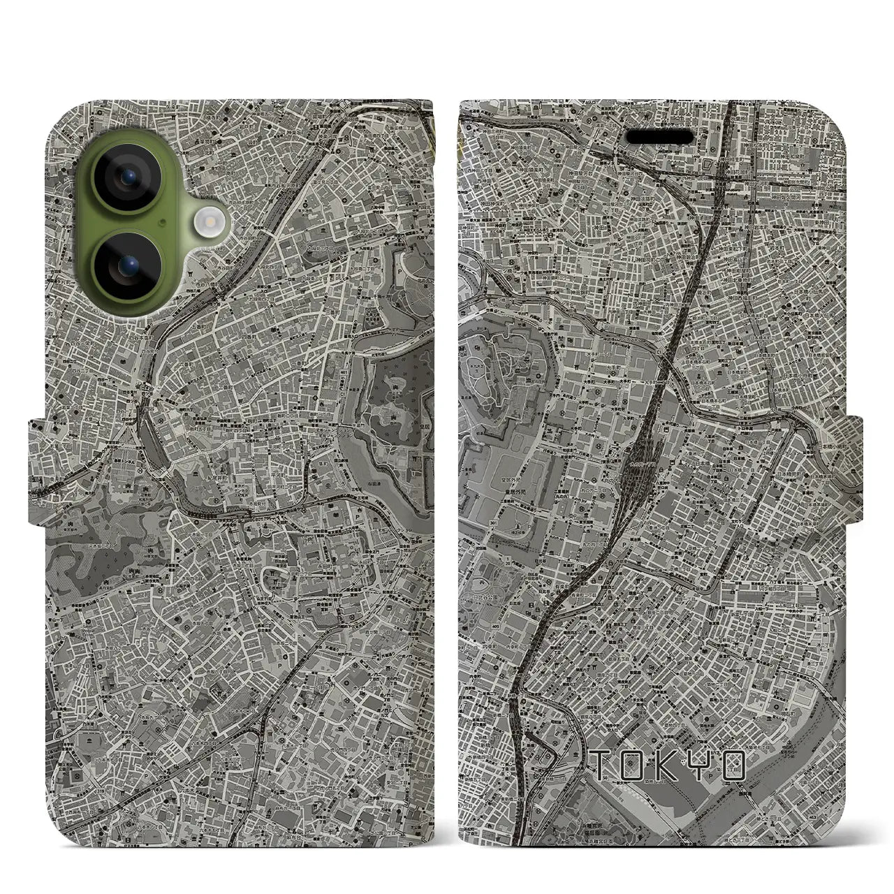 【東京（東京都）】地図柄iPhoneケース（手帳タイプ）