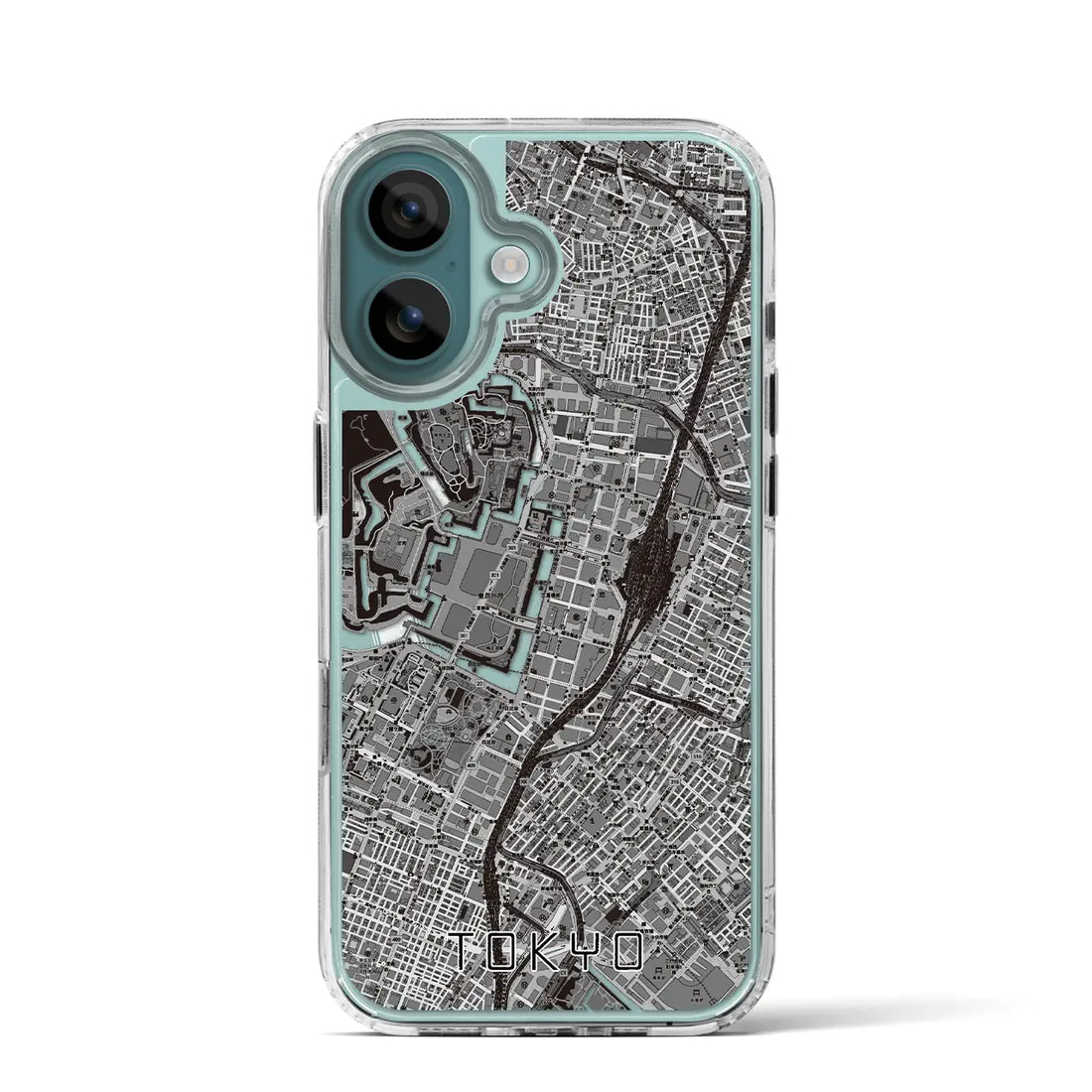 【東京（東京都）】地図柄iPhoneケース（MagSafeタイプ）モノトーン・iPhone 16 Pro 用