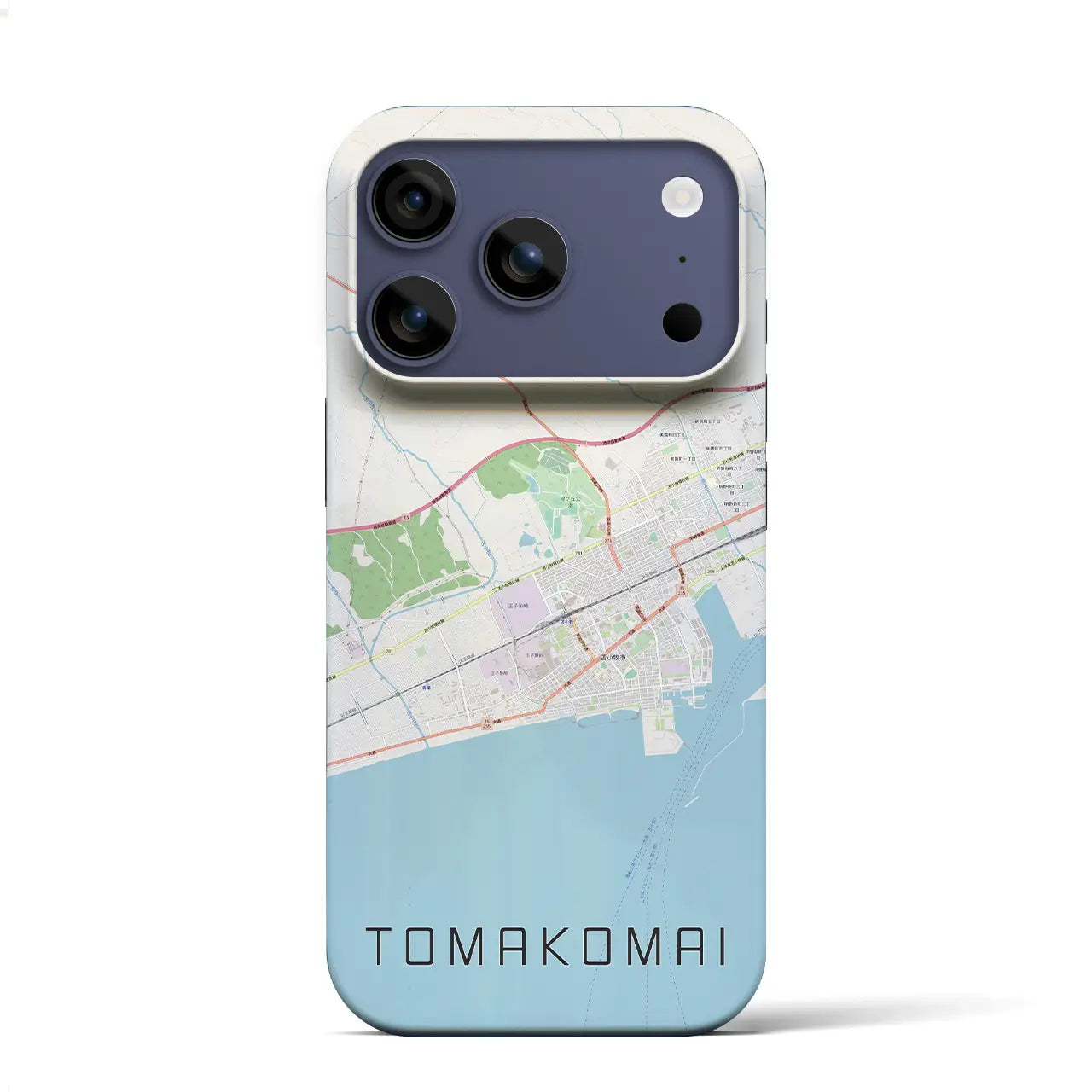【苫小牧（北海道）】地図柄iPhoneケース（バックカバータイプ）ナチュラル・iPhone 17 Pro Max 用